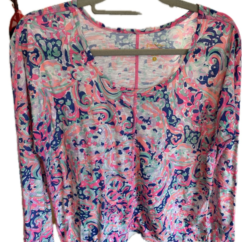 Lilly Pulitzer Luxletic T Shirt Multi la Playa Long Sleeve